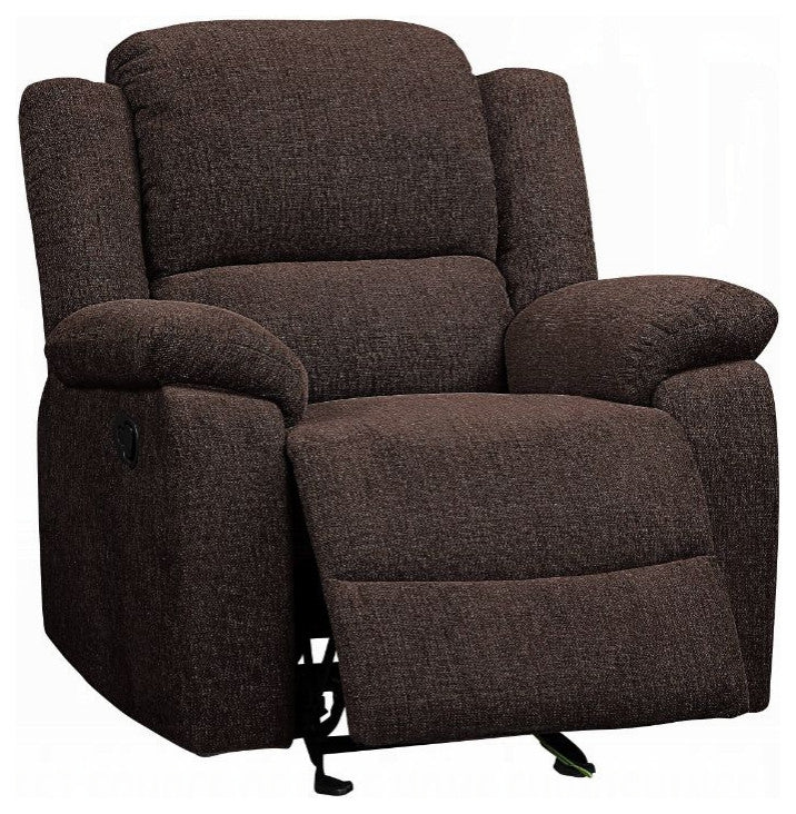 Madden Glide Recliner, Brown Chenille
