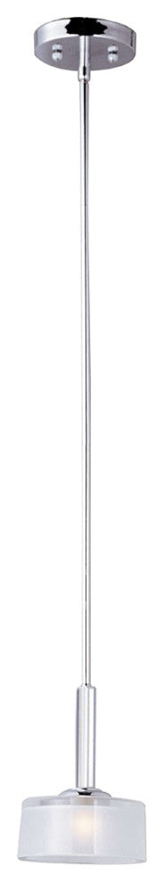 Elle 7"W 1-Light Xenon Mini Pendant Light Fixture Polished Chrome Finish by Maxi