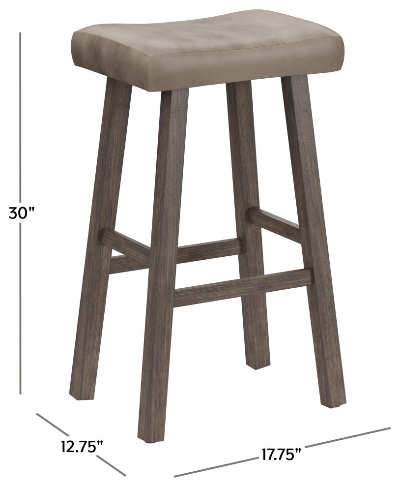 Hillsdale Saddle Backless Bar Height Stool