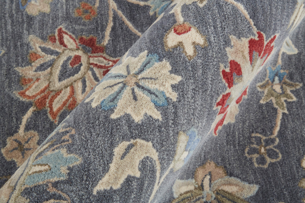 Weave & Wander Mattias Persian Rug, Blue/Red/Ivory, Rug, 4'x6'
