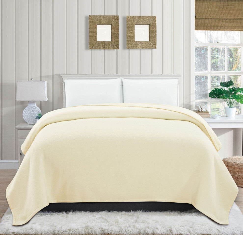 Cashmere and Superfine Merino Lambwool Blanket, Full/ Queen