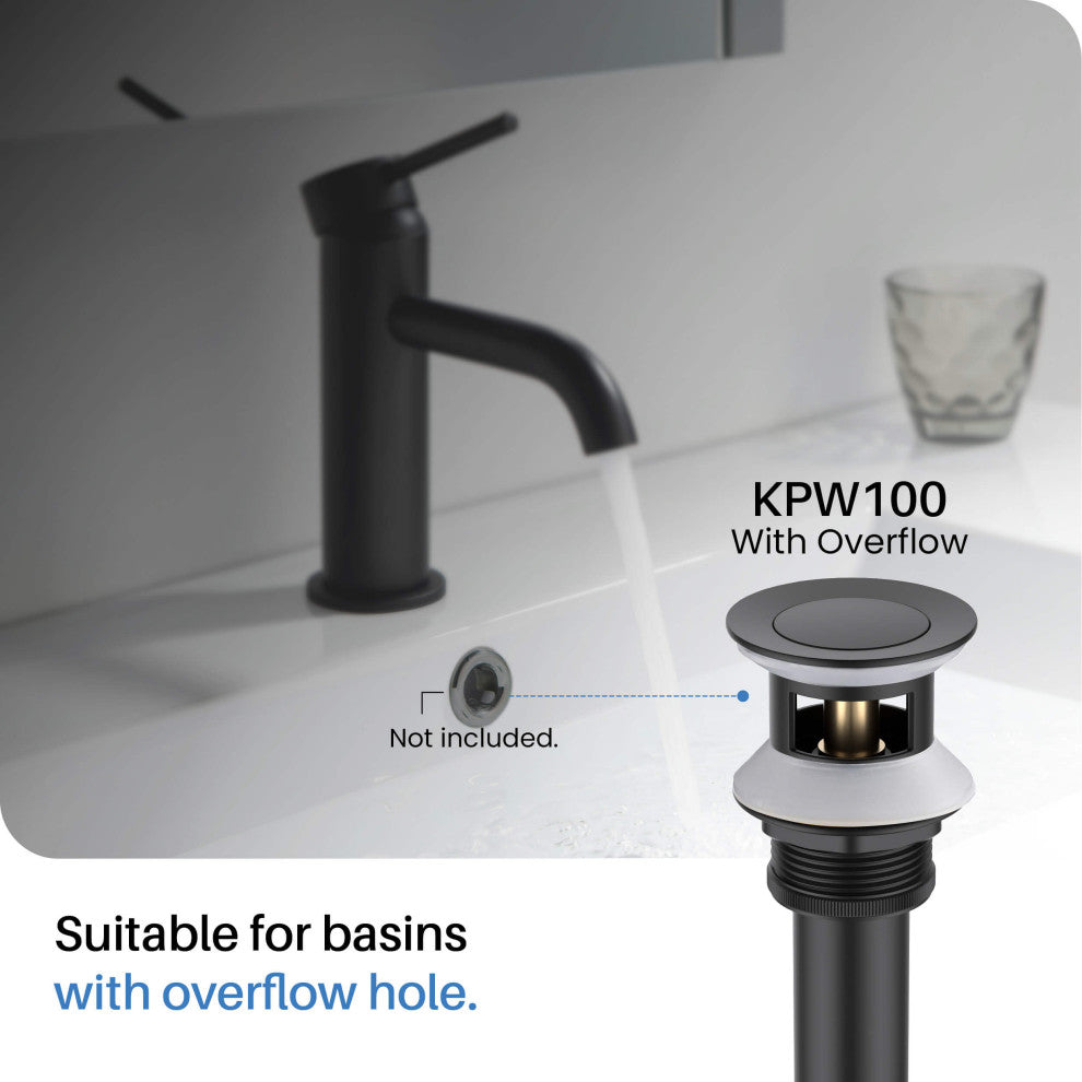 Circular X 8" Bathroom Sink Widespread Faucet with Drain Assembly, Matte Black