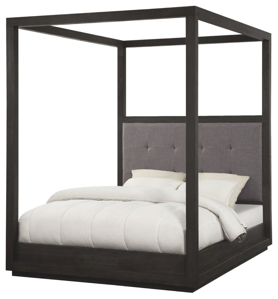 Modus Oxford Cal King Canopy Bed in Basalt Grey