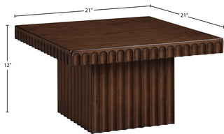 Spencer Oak Veneer Coffee Table, Brown, 12" H, 1 Piece