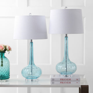 Bette 28.5" Glass Teardrop Table Lamp, Set of 2