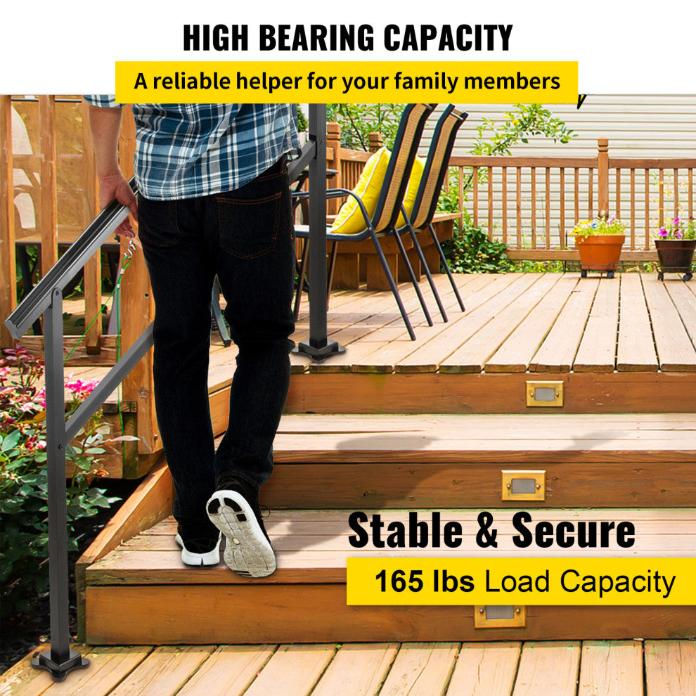 Outdoor Handrails Aluminum Stair Railing Staircase Handrail, 4ft