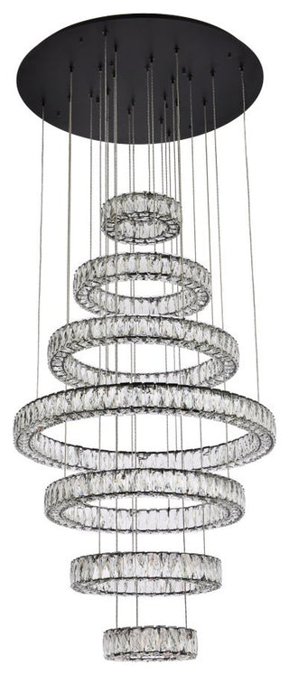 Modern Black 7-Light Chandelier