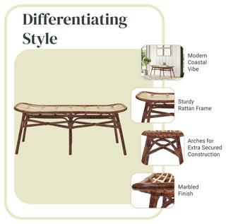Beyla Rattan Bench