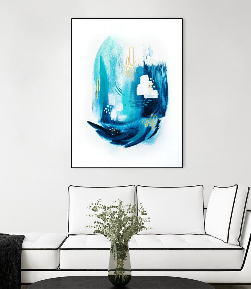 "Volcano Sparkle" Framed Canvas by Giant Art 30"x40"