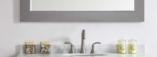 Eviva Aberdeen Rectangular Gray Wooden Framed Mirror, 48"