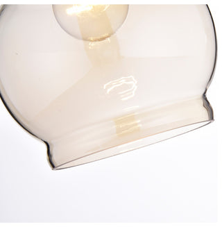Sara Antique Black Mini Pendant With Cognac Round Glass