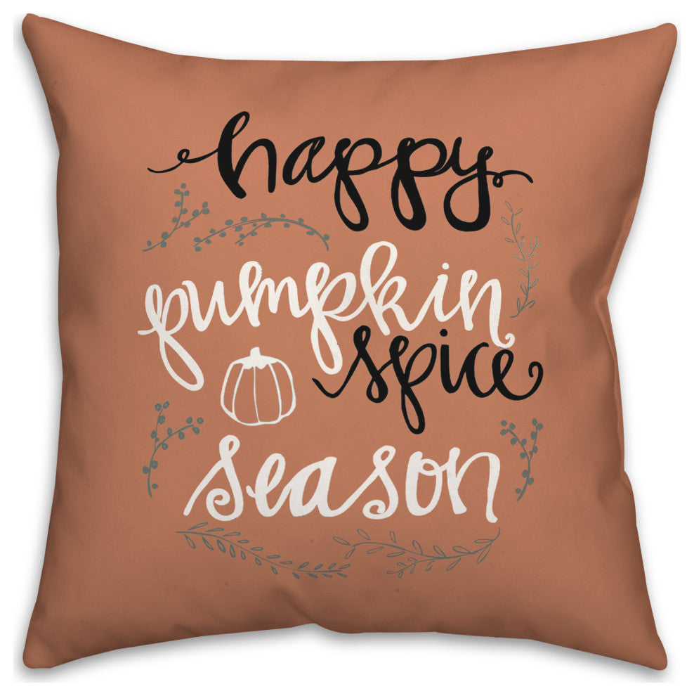Happy Season 18x18 Spun Poly Pillow