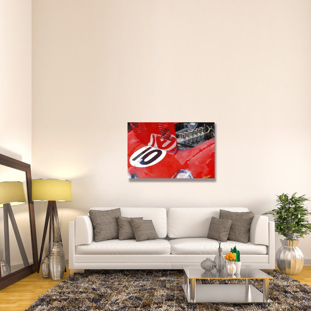 "1962 Ferrari 250 GTO Engine Watercolor" Fine Art Print
