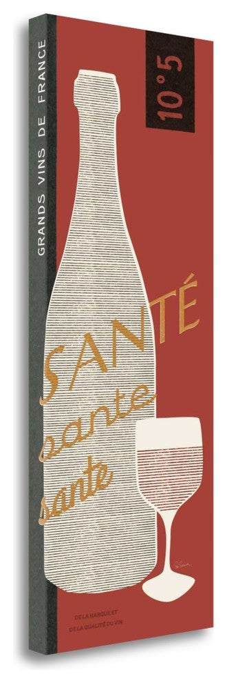"Red Wine Toast" By Sue Schlabach, Giclee Print on Gallery Wrap Canvas