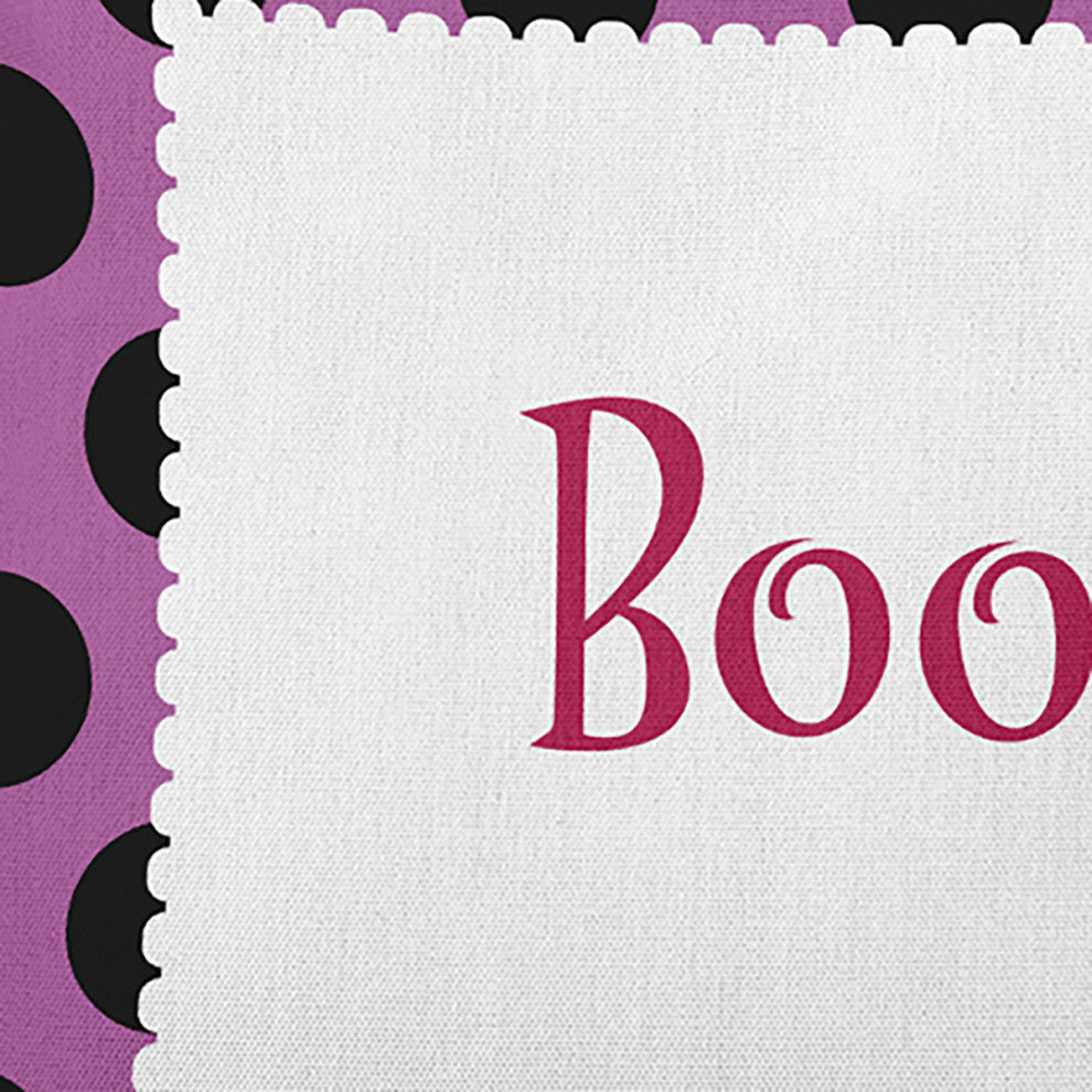 Halloween Boo Dots Accent Pillow, Orchid, 26"x26"
