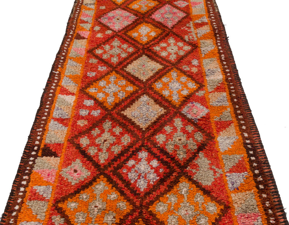 Vintage Turkish Runner Rug 3' 5" x 14' 3", 41 in. x 171 in.