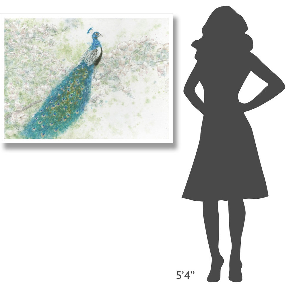 "Spring Peacock I" Digital Paper Print by James Wiens, 42"x32"
