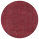 8' Round  Polyester Red Heather Area Rug