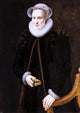 Adriaen Thomasz Key Portrait of a Lady, Gallery Wrapped Canvas Print, 18"x27"