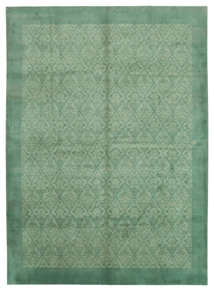 Rug N Carpet - Hand-Knotted Oriental 8' 6" x 11' 10" Wool Oushak Area Rug
