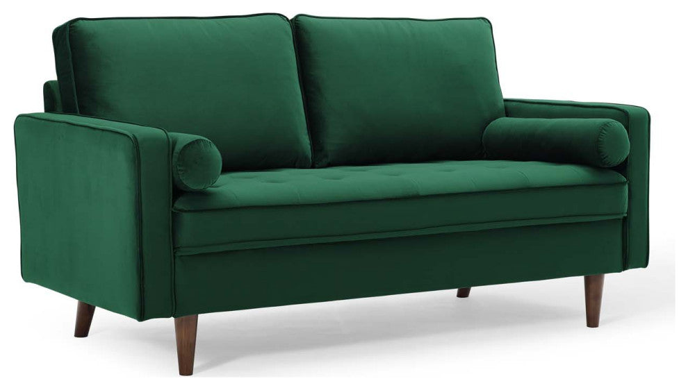 Valour Performance Velvet Loveseat - Green