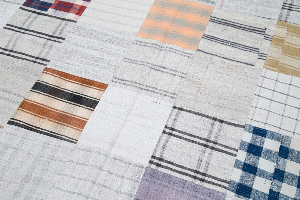 Rug N Carpet - Handmade Turkish 6' 8'' x 9' 10'' Vintage Patchwork Kilim Rug