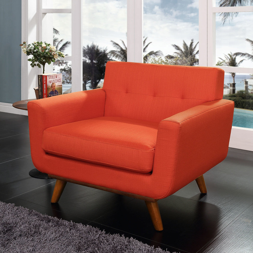 Modern Contemporary Living Room Armchair Atomic Red