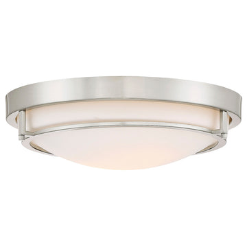 2-Light Flush Mount, Brushed Nickel