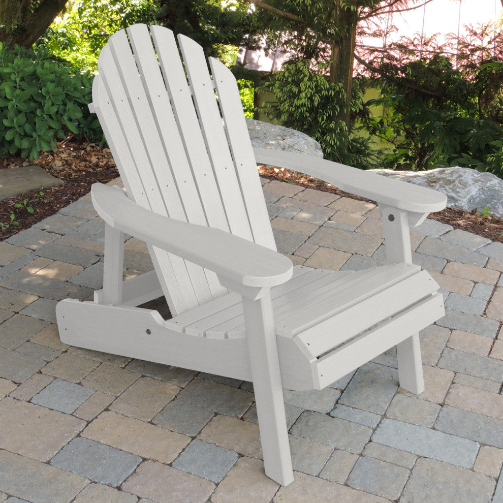 Merrow Folding & Reclining Adirondack Chair, White