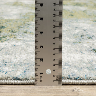 Oriental Weavers Evolution Blue/ Green Abstract Indoor Area Rug 7'10" RND