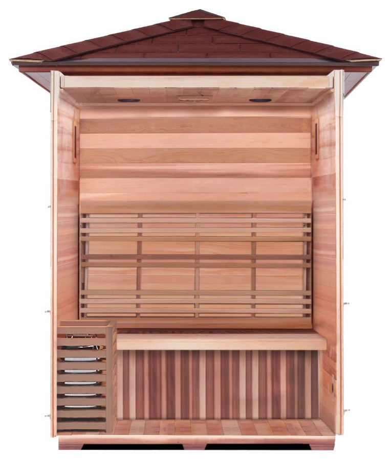 Bristow 2 Person Outdoor Traditional Sauna, Electric4.5kw Harvia Heater
