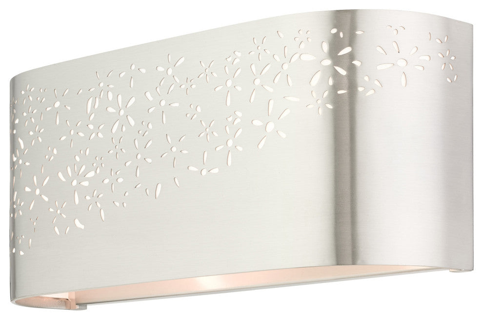 Brushed Nickel Stylish, Transitional, Intricate, Urban Vanity Sconce