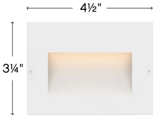 Hinkley Taper Landscape Light, Satin White, Horizontal Step Light