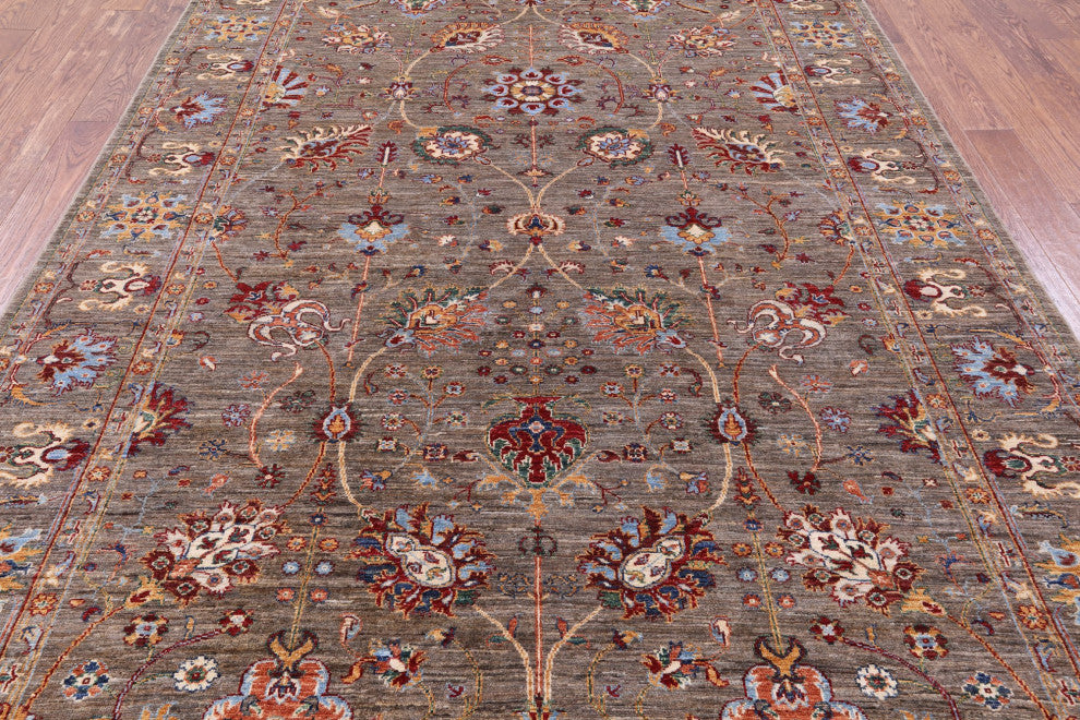 6' 11" X 9' 9" Persian Tabriz Handmade Wool Rug Q7685