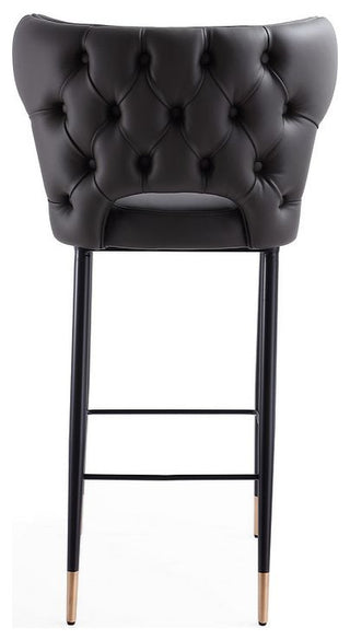Holguin Barstool, Gray, Black and Gold