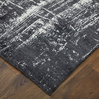 Eshwar R8929 Modern/Industrial/Global Rug, Black/White, 2'x3'