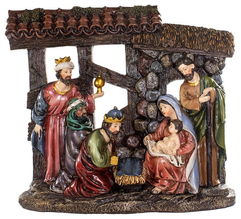 Kurt Adler 10" Resin Nativity Scene Table Piece