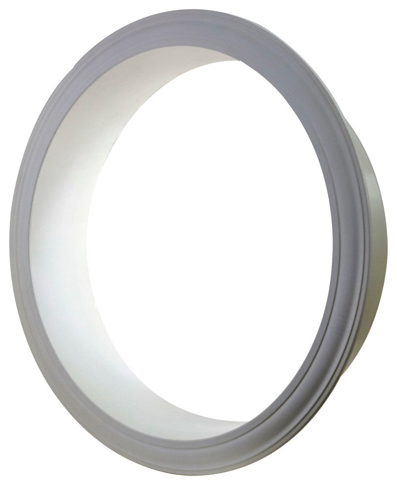 24.5x24.5 Round Geometric Vinyl Window, Platinum Cross Design, Obscure Glass