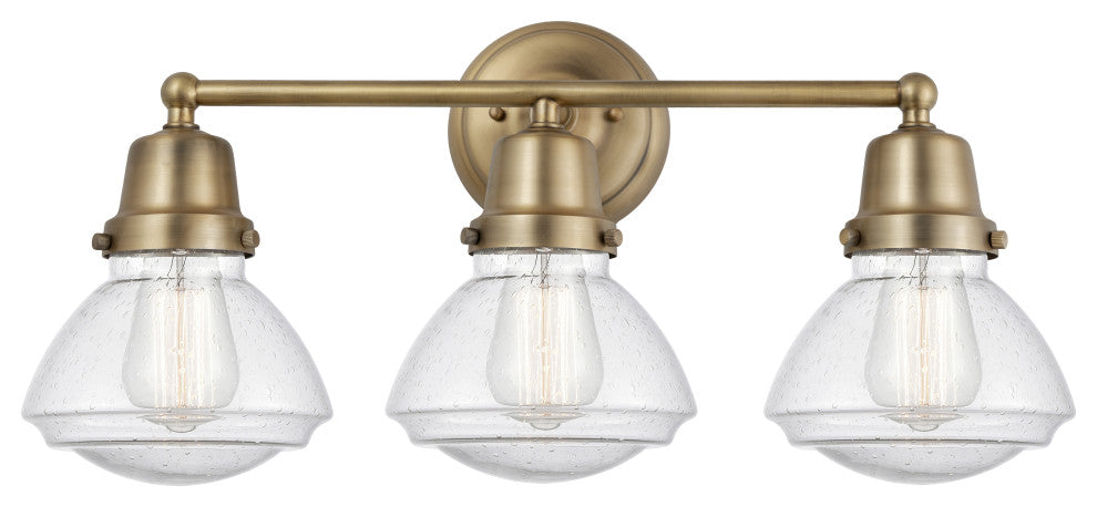 Innovations 623-3W-BB-G324 Olean 3 Light 23" Bath Vanity Light, Brushed Brass