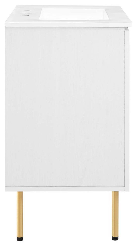 Chaucer 30" Bathroom Vanity - White White