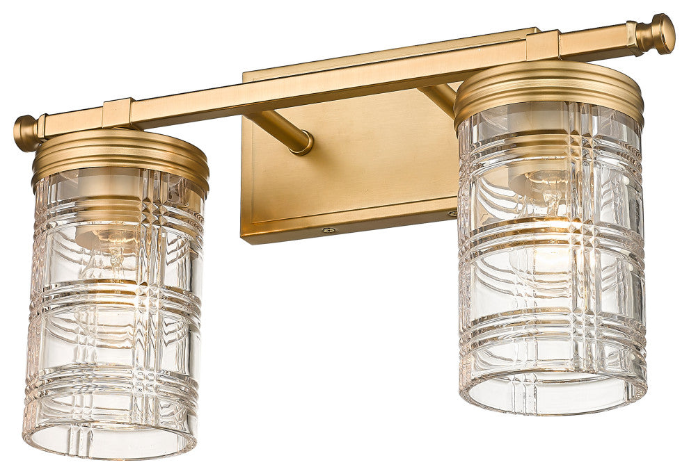 Zlite 344-2V-HG 2-Light Vanity, Clear