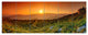 Summer in Mountains Panorama, Abstract Wall Art Canvas, 70"x28", 6 Panels