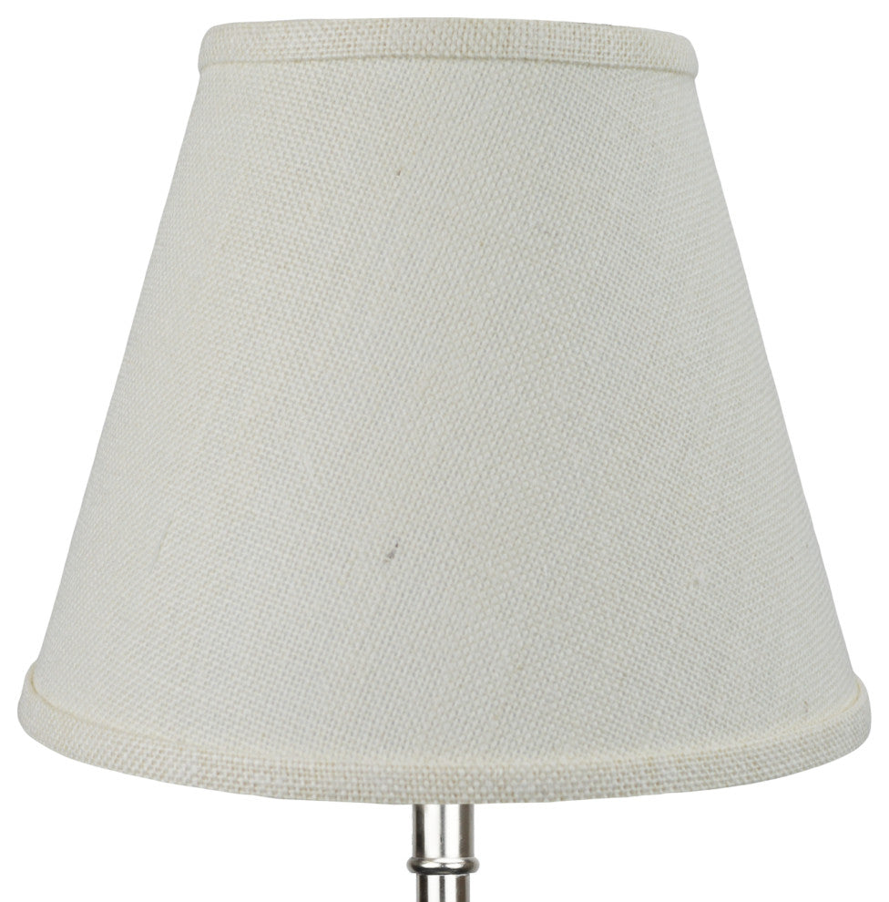 Fenchel Shades 6"x11"x9" Brass Spider Attachment Empire Lamp Shade, Burlap Off W