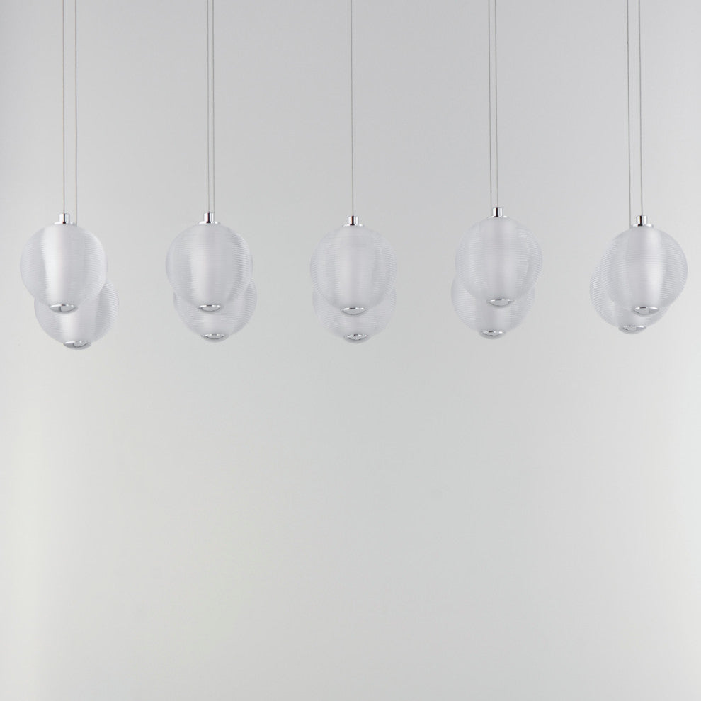 ET2 E24648-144 Rhythm 34"W LED Linear Chandelier - Gold