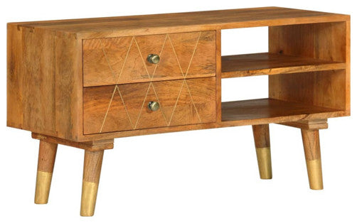 vidaXL TV Stand TV Unit Sideboard TV Console Media Cabinet Solid Mango Wood