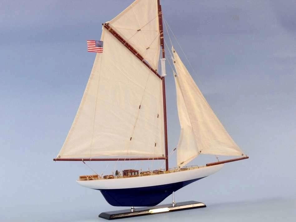 Wooden Defender Limited Model Sailboat, 25"