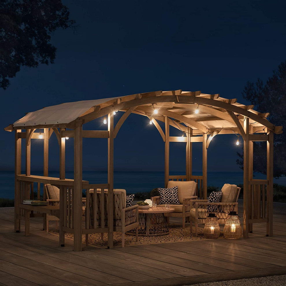 SummerCove Bellucci 10'x14' Cedar Framed Arched Pergola