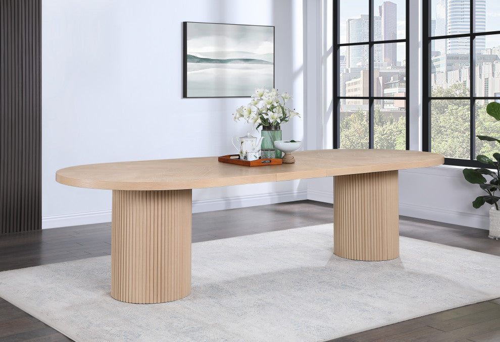 Belinda Oak Wood Dining Table, Oak