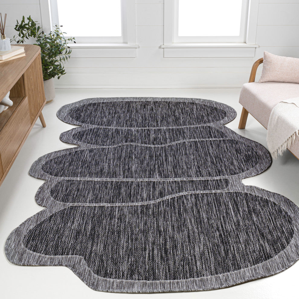 Jasper Modern Rustic Abstract Indoor/Outdoor Shaped Area Rug