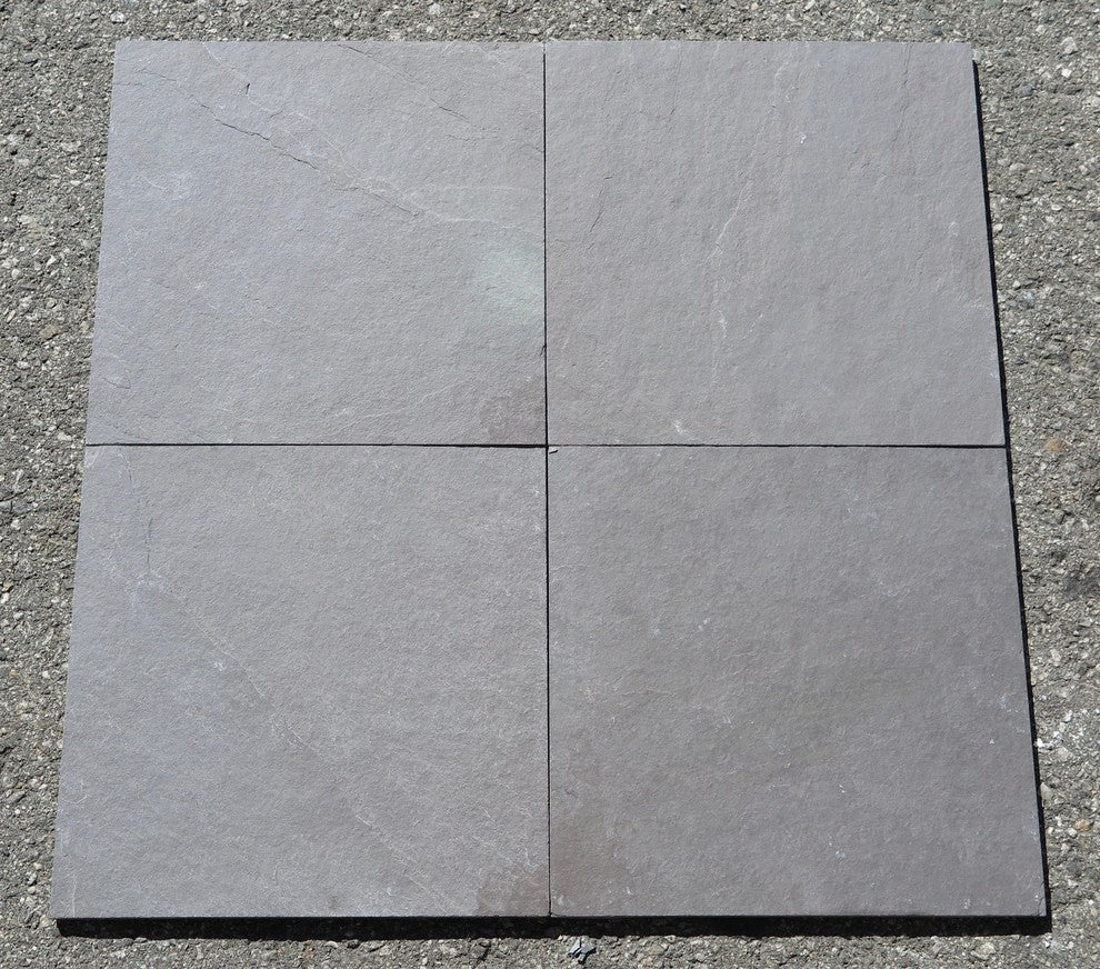 Plum Slate Slate, Natural Cleft Face, Gauged Back Finish, 12"x12", Set of 1280